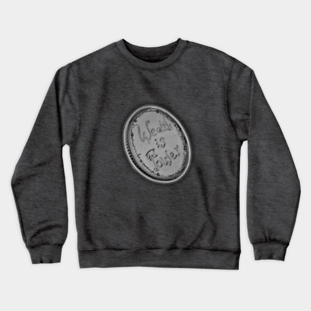 Silver Coin Crewneck Sweatshirt by Yok Tomato